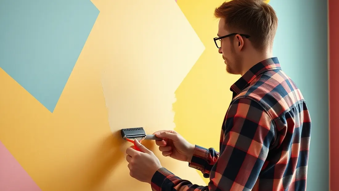 Décoration d'intérieur en cours de réalisation.