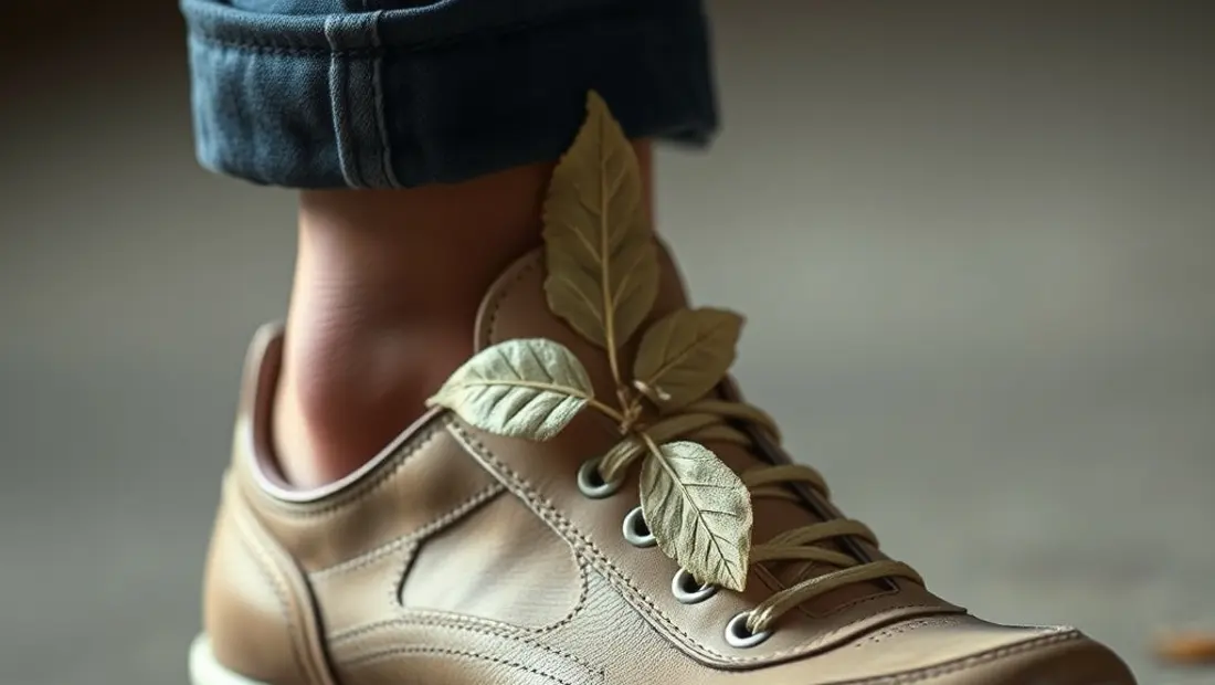 Feuille de laurier dans la chaussure