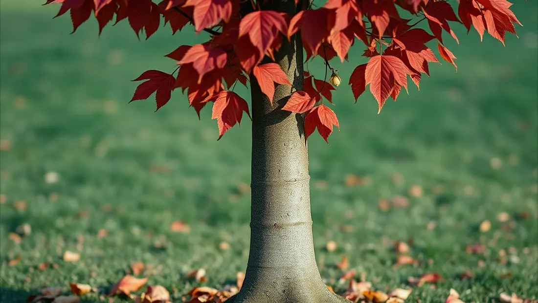 Feuilles rouges d'un chêne