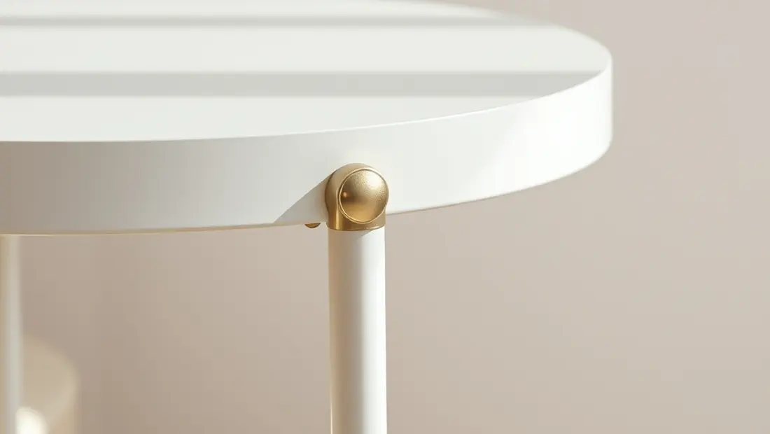 Détail de la structure de la table basse en bois.