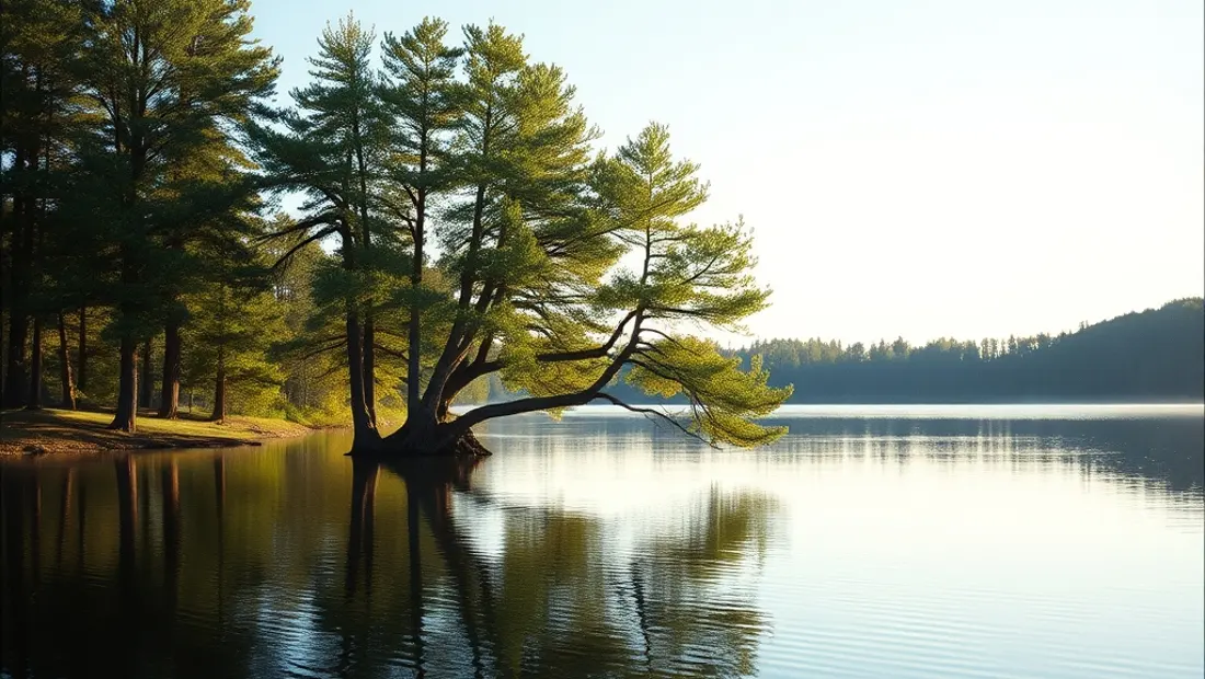 Cyprès dans un lac