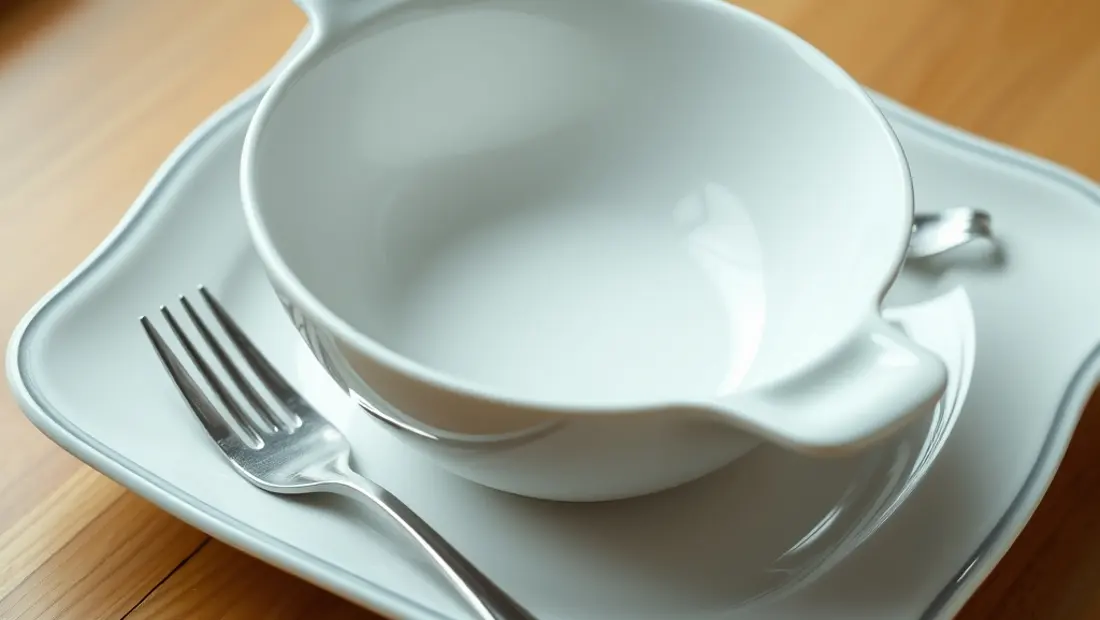 Assiette avec design métallisé argenté