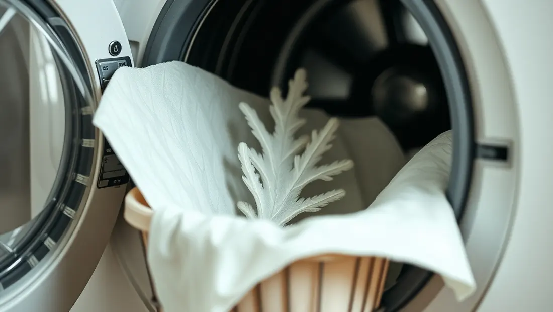 Machine à laver avec feuille de laurier coincée