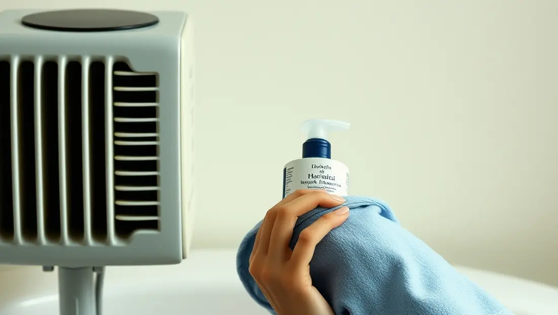 Femme nettoyant un radiateur en fonte