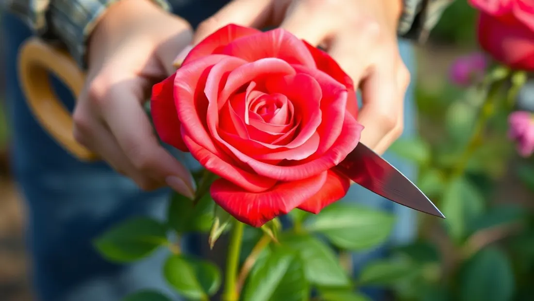 Un jardinier taillant un laurier rose.